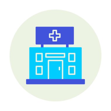 Tıp hastanesi vektör illüstrasyonu                             