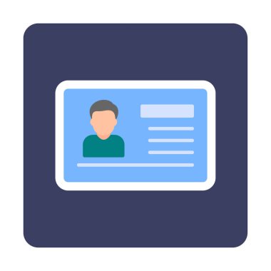 Visa belgesi simgesinin vektör illüstrasyonu 