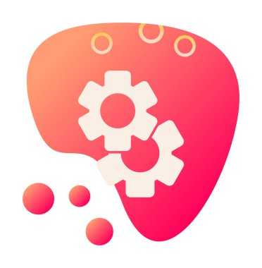 Gears'ı web simgesi, vektör çizim 