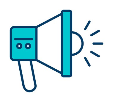 hoparlör, megafon simgesi. vektör çizim.  