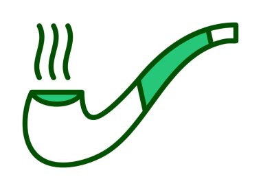 tütün tüttürme çubuğu simgesi, vektör illüstrasyonu