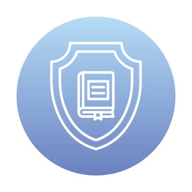 Kitap simgesini, basit biçimi, vektör illüstrasyonunu koru 