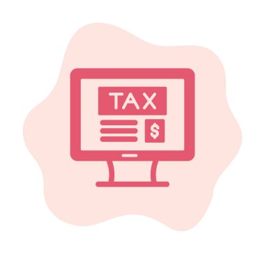 vergi ödeme ikonu vektör illüstrasyonu