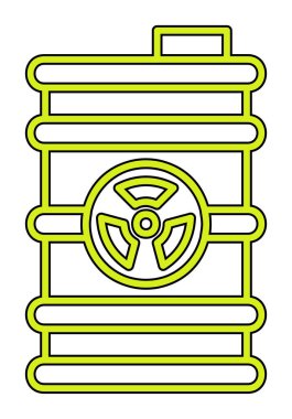 zehirli atık kutusu simgesi moda tasarım tarzında