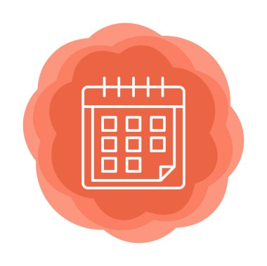 Takvim simgesi, vektör çizimi