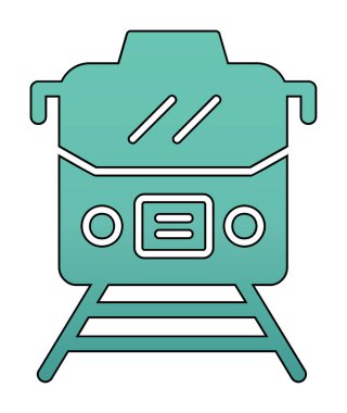 tren vektör simgesi modern basit illüstrasyon