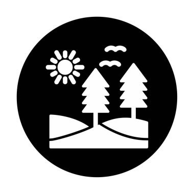 forest icon, vector illustration simple design