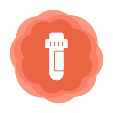 Modern eğitim ikonunun vektör çizimi. Test Tübü                                   