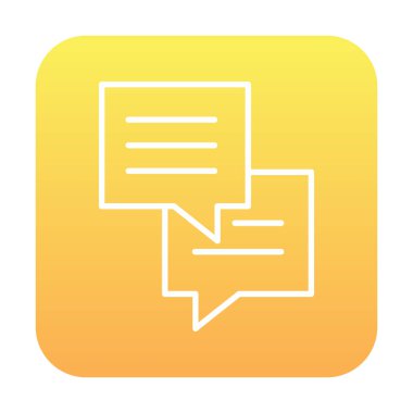 Sohbet ileti simgesi, vektör illüstrasyonu 