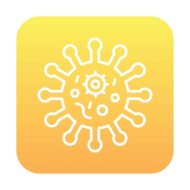 Corona virüs simgesi, covid-19 salgın hastalık sembolü, çizgi biçimi vektör simgesi