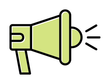 hoparlör, megafon simgesi. vektör çizim.  