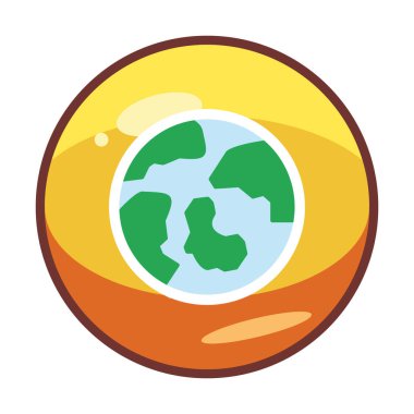 earth icon, vector illustration simple design