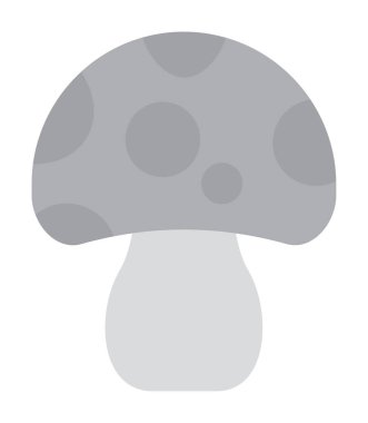 Mantar. Web simgesi basit illüstrasyon