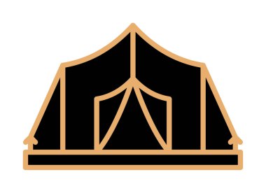 çadır simgesi, vektör çizimi  