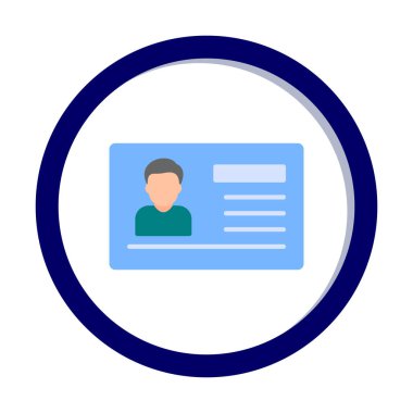 Visa belgesi simgesinin vektör illüstrasyonu 