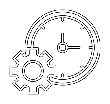 Zaman Yöneticisi web simgesi vektör illüstrasyonu