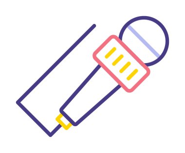 mikrofon web simge vektör çizim 