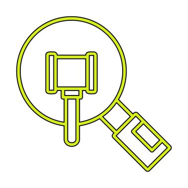 Büyütücü cam çizgi simgesi, arama konsepti