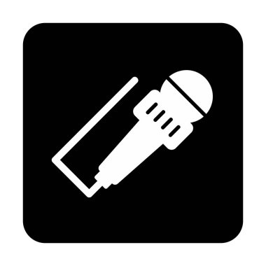 mikrofon web simge vektör çizim 