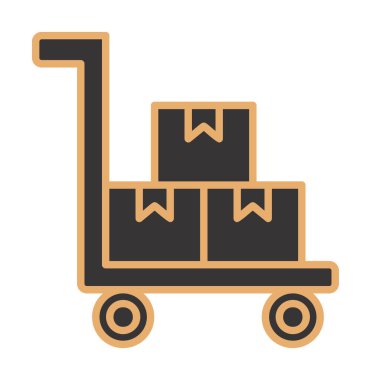 Taslak biçimli fabrika tramvay simgesi arkaplanda izole. 