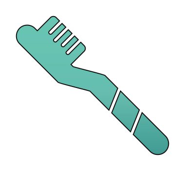 Basit diş fırçası ikonu vektör illüstrasyon tasarımı 