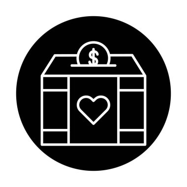 Charity Kutu vektör simgesi 