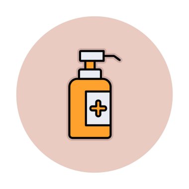 Dezenfektan şişesi ikonu. vektör illüstrasyonu 