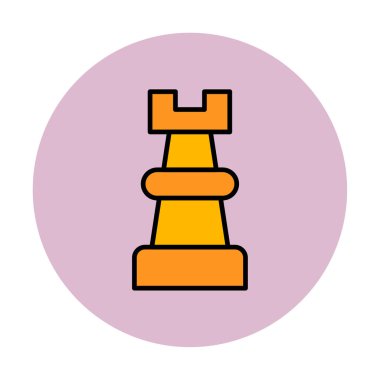 Satranç kalesi için vektör simgesi