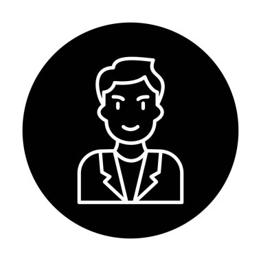 Aday erkekler simgesi, vektör illüstrasyonu 