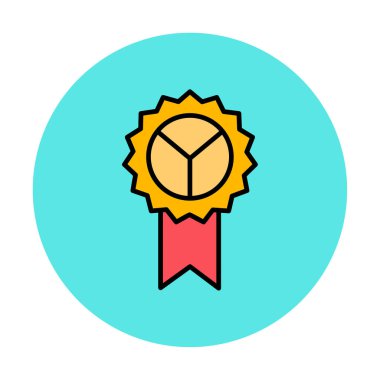 Rozet. Web simgesi basit illüstrasyon              