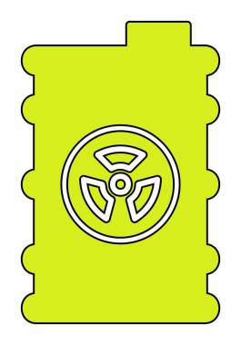 zehirli atık kutusu simgesi moda tasarım tarzında