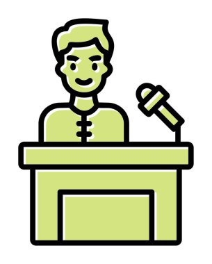 Basın Konferansı vektör illüstrasyonu