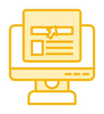 çevrimiçi haber simgesi vektör illüstrasyonu               