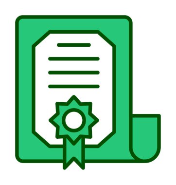 grafik basit sertifika vektör illüstrasyonu 