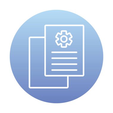 Çalışma Raporu. Web simgesi basit illüstrasyon