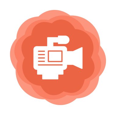 video kamera simgesi, vektör illüstrasyonu basit tasarım