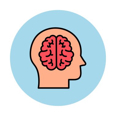 Basit beyin simgesi vektör çizimi