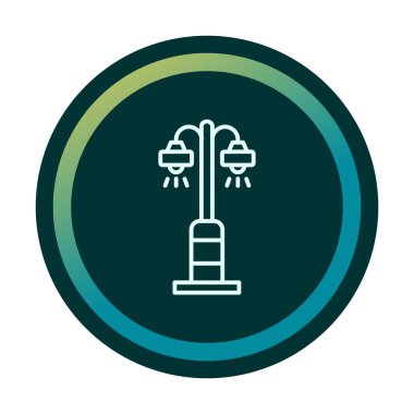 Sokak lambası. Web simgesi basit illüstrasyon 