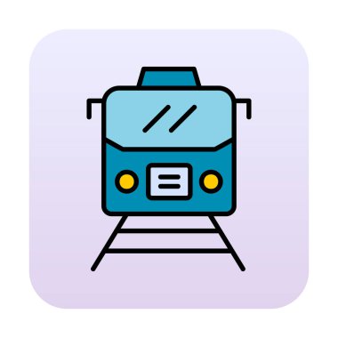 tren vektör simgesi modern basit illüstrasyon