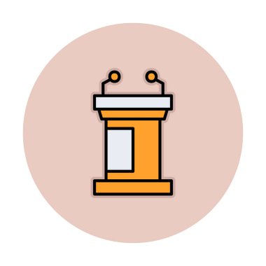 Podyum simgesinin vektör illüstrasyonu 