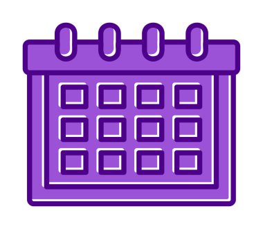 Takvim simgesi, vektör çizimi