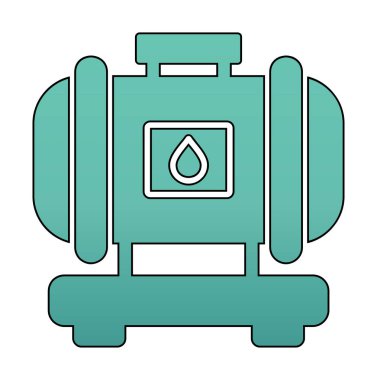 Fabrika tankı simgesi, vektör illüstrasyonu