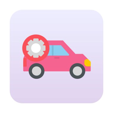 Otomobil Ayarları ikon vektör illüstrasyonu          