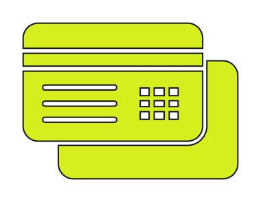 Basit düz kredi kartı resimleme  