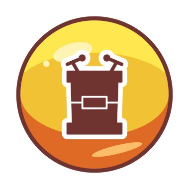 Modern Tribune simgesinin vektör çizimi                     