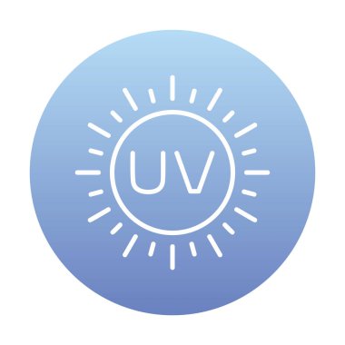 Güneş. Web simgesi basit bir illüstrasyon. Morötesi                               