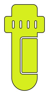 Modern eğitim ikonunun vektör çizimi. Test Tübü                                   