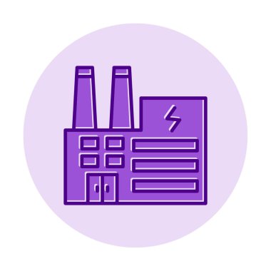 Elektrik fabrikası renkli vektör simgesi