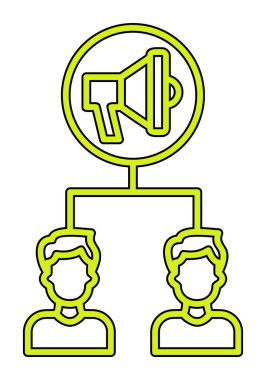 Basit Pazarlama Kampanyası simgesi, vektör illüstrasyonu