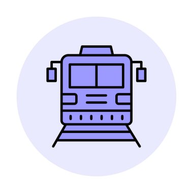 tren vektör simgesi modern basit illüstrasyon